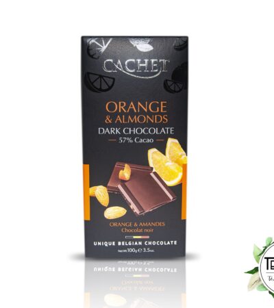 Chocolate 57% Cacao Naranja y Almendras Cachet - Tearium