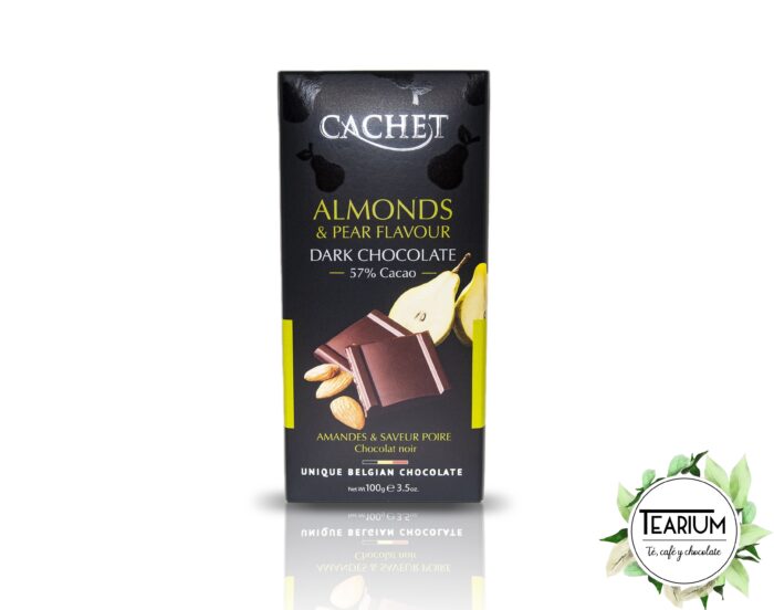 Chocolate 57% Cacao Pera y Almendras Cachet - Tearium