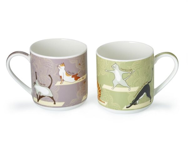 taza gatos yoga
